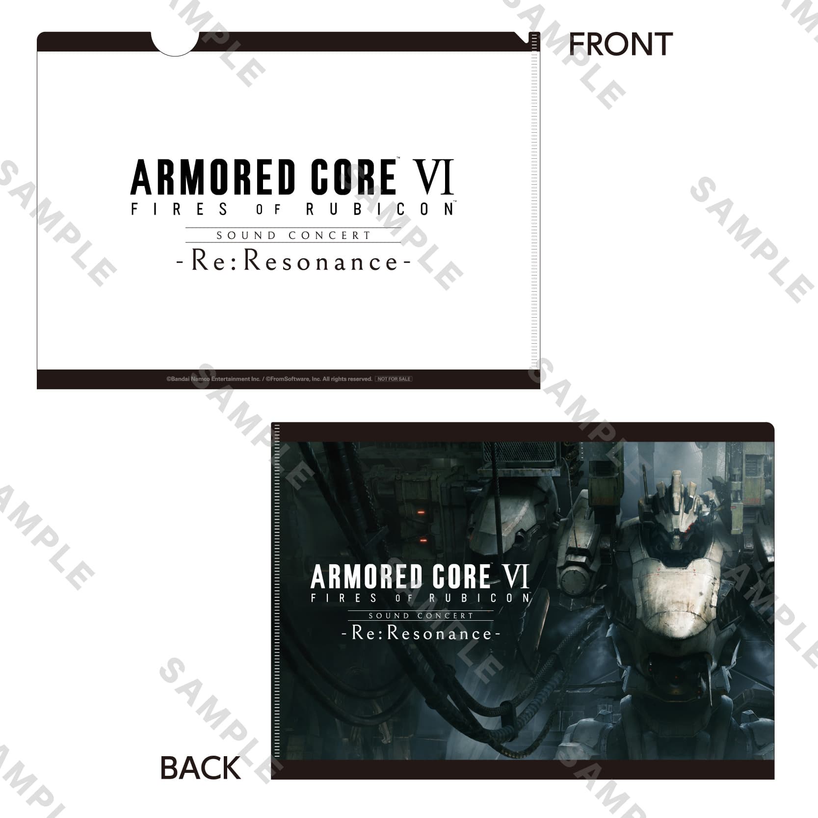 ARMORED CORE VI コンサートオリジナルA4クリアファイルのサンプル画像