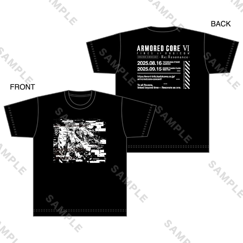 ARMORED CORE VI コンサート Tシャツ（黒）のサンプル画像